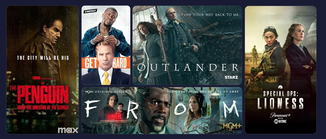 Premium originals on DIRECTV Stream — Max, MGM+, Starz, Paramount+ with Showtime